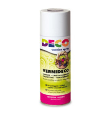 Vernice spray - trasparente - effetto laccato e ceramico - 400ml - DECO