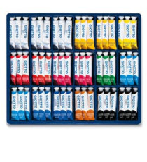 Vetrine assortimento - 21ml - colori assortiti - Giotto - 108 tubetti assortiti