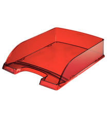 Vaschetta portacorrispondenza Leitz Plus Standard - 25,5 x 7 x 36 cm - rosso trasparente - Leitz