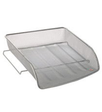 Vaschetta portacorrispondenza Mesh - 27 x 6,5 x 34 cm - rete metallica - argento - Alba