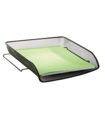Vaschetta portacorrispondenza Mesh - 27 x 6,5 x 34 cm - rete metallica - nero - Alba