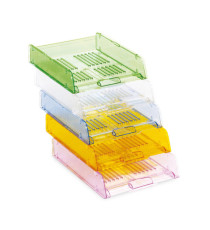 Vaschetta portacorrispondenza TR25310 - 26 x 34 x 6 cm - verde trasparente - Arda