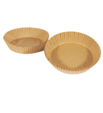 Vaschette cartaforno per friggitrice ad aria - in astuccio - diametro 16 cm - altezza 4,5 cm - avana - Perfetto Kitchen