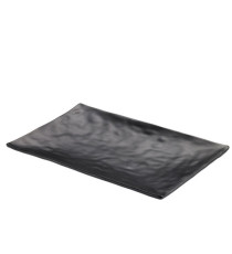 Vassoio rettangolare - 24 x 13,8 x 2 cm - melamina - nero - Leone