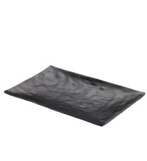 Vassoio rettangolare - 24 x 13,8 x 2 cm - melamina - nero - Leone
