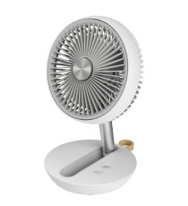 Ventilatore da tavolo Air Studio - ricaricabile - diametro 17 cm - grigio/bianco - CFG