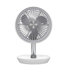 Ventilatore da tavolo Air Studio - ricaricabile - diametro 17 cm - grigio/bianco - CFG
