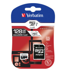 Verbatim - Micro SDHC Classe 10 fino a 45mb/sec - 44085 - 128GB