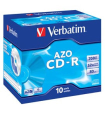 Verbatim - Scatola 10 CD-R DataLife Plus - Jewel Case - 1X-52X - serigrafata crystal - 43327 - 700MB