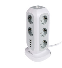 Verbatim - torre di alimentazione - multi-spina EUPT-01 con 2 x USB-C / 2 x USB-A