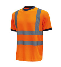 T-shirt alta visibilità Glitter - taglia L - arancio fluo - U-Power - conf. 3 pezzi