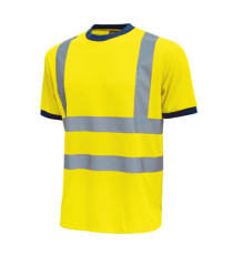 T-shirt alta visibilità Glitter - taglia L - giallo fluo - U-Power - conf. 3 pezzi