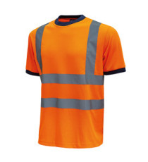 T-shirt alta visibilità Glitter - taglia XL - arancio fluo - U-Power - conf. 3 pezzi