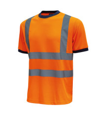 T-shirt alta visibilità Glitter - taglia XL - arancio fluo - U-Power - conf. 3 pezzi