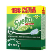 Tabs per lavastoviglie - Svelto - fustino da 188 tabs da 10 gr