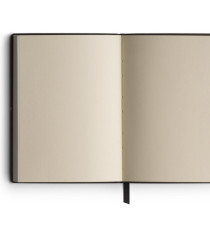 Taccuino Evo Ciak - 9 x 13 cm - fogli bianchi - copertina nero - In Tempo