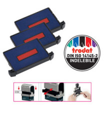 Tampone di ricambio 6/4750/2 - blu/rosso - Trodat - conf. 3 pezzi