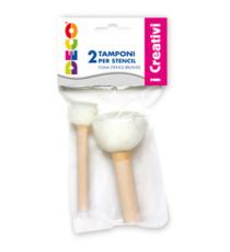 Tampone in spugna per stencil - ø 2- 4 cm - Deco - blister 2 pezzi