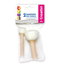 Tampone in spugna per stencil - ø 2- 4 cm - Deco - blister 2 pezzi