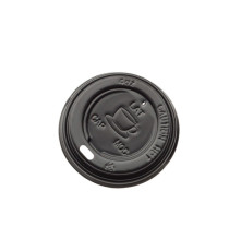 Tappo per bicchiere da 115 ml - polistirene - nero - Leone - conf. 1000 pezzi