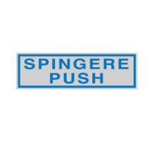 Targhetta adesiva - SPINGERE PUSH - 16,5 x 5 cm - Cartelli Segnalatori