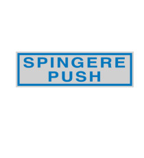 Targhetta adesiva - SPINGERE PUSH - 16,5 x 5 cm - Cartelli Segnalatori
