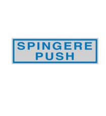 Targhetta adesiva - SPINGERE PUSH - 16,5 x 5 cm - Cartelli Segnalatori
