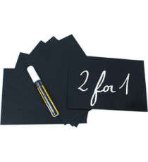 Targhette - 10,5 x 15 cm (A6) - nero - Securit - set 20 pezzi