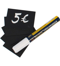Targhette - 5,2 x 7,4 cm (A8) - nero - Securit - set 20 pezzi