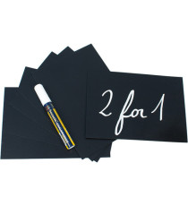 Targhette -15 x 21 cm (A5) - nero - Securit - set 10 pezzi