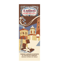Tavoletta torrone morbido - ricoperto di cioccolato - in astuccio- 170 gr - Barbero