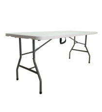 Tavolo Horeca - pieghevole - 74 x 76 x 183 cm - acciaio/HDPE - bianco - Garden Friend