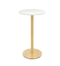 Tavolo Woody - diametro piano 60 cm - H 110 cm - bianco - Paperflow