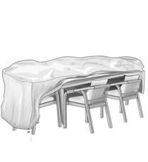 Telo di copertura Special - per tavolo e sedie - 110 x 240 x 80 cm - PU - Verdemax
