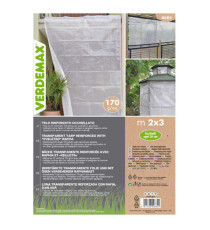 Telo occhiellato - per coperture - 2 x 3 m - PE/rafia - bianco - Verdemax