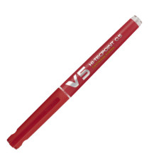 Roller Hi-Tecpoint V5 ricaricabile con cappuccio - punta 0,50mm - rosso - Pilot
