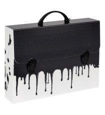 Valigetta polionda Grafitti - 27 x 37,5 cm - dorso 8 cm - fantasie assortite - Favorit