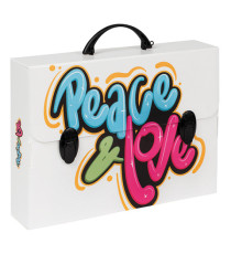 Valigetta polionda Grafitti - 27 x 37,5 cm - dorso 8 cm - fantasie assortite - Favorit