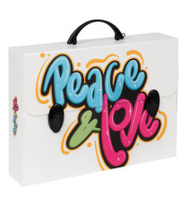 Valigetta polionda Grafitti - 27 x 37,5 cm - dorso 8 cm - fantasie assortite - Favorit