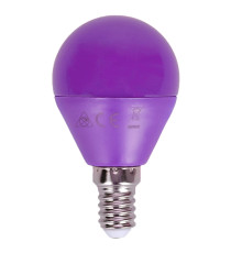 Lampadine led luce viola G45 4W attacco E14 D45xH78mm Equivalenza lampada incandescente: 30W