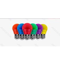 Lampadine led luce viola G45 4W attacco E14 D45xH78mm Equivalenza lampada incandescente: 30W