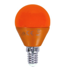 Lampadine led luce arancione G45 4W attacco E14 misura D45xH80mm Equivalenza lampada incandescente: 30W