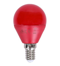 Lampadine led luce rossa G45 4W attacco E14 misura D45xH78mm Equivalenza lampada incandescente: 30W