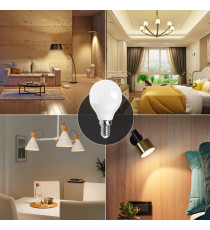 Lampadine led G45 3W attacco E14 255 lumen 3000K luce calda misura D45xH80mm Equivalenza lampada incandescente: 25W