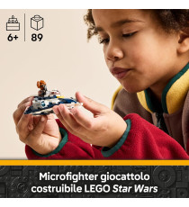 Lego Star Wars - Microfighter Jedi Starfighter di Plo Koon - Lego 75400 Astronave con 2 Shooter e Spada Laser 89pz Anni 6+