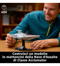 Lego Star Wars - Nave d’assalto di classe Acclamator - Lego 75404 Astronave con Supporto 450pz Anni 18+