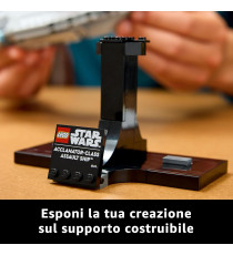 Lego Star Wars - Nave d’assalto di classe Acclamator - Lego 75404 Astronave con Supporto 450pz Anni 18+