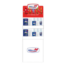Espositore da terra Mini con piatti e bicchieri Reuse - bianco - Dopla