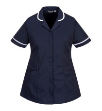 Camice da donna - maniche corte - elasticizzato - taglia XL - blu navy - Portwest