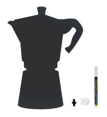 Lavagna da parete Silhouette - 30 x 50 cm - forma moka - nero - Securit